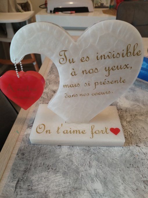 Coeur sur socle personnalisé 